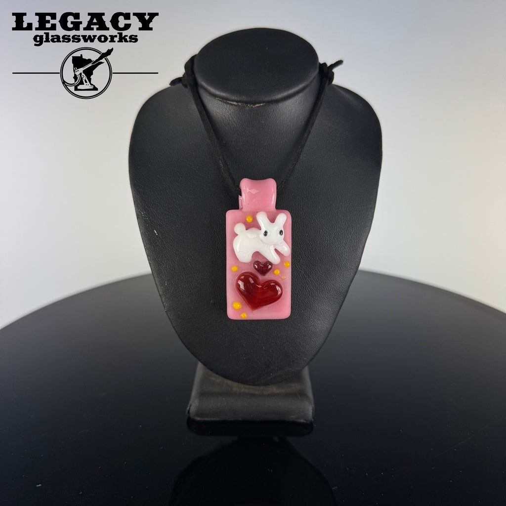 Renee Patula Bunny Heart Tile Pendant