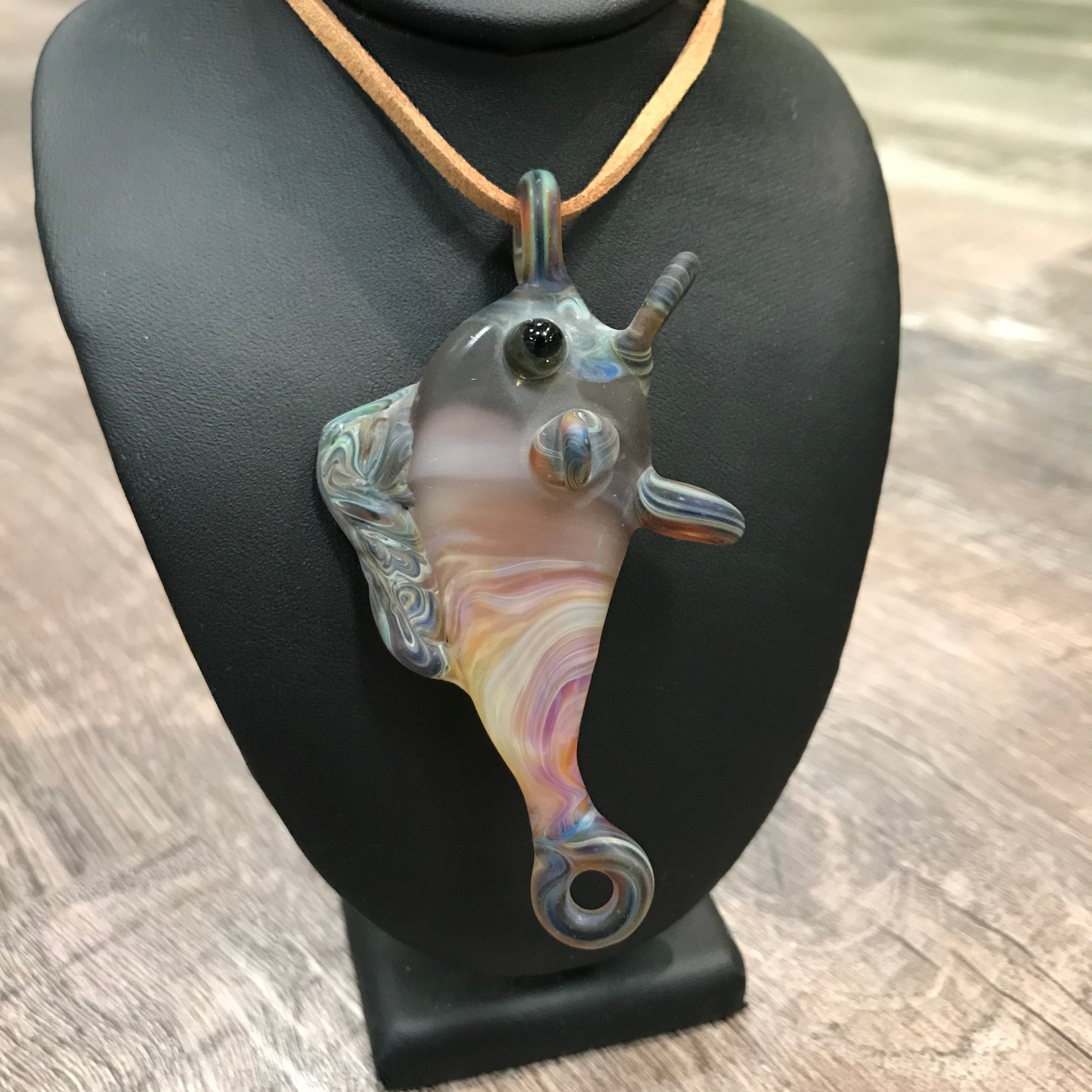 Fozz Glass Sandblasted Lure Pendant