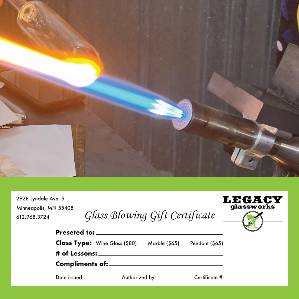 Glassblowing Class Gift Certificate
