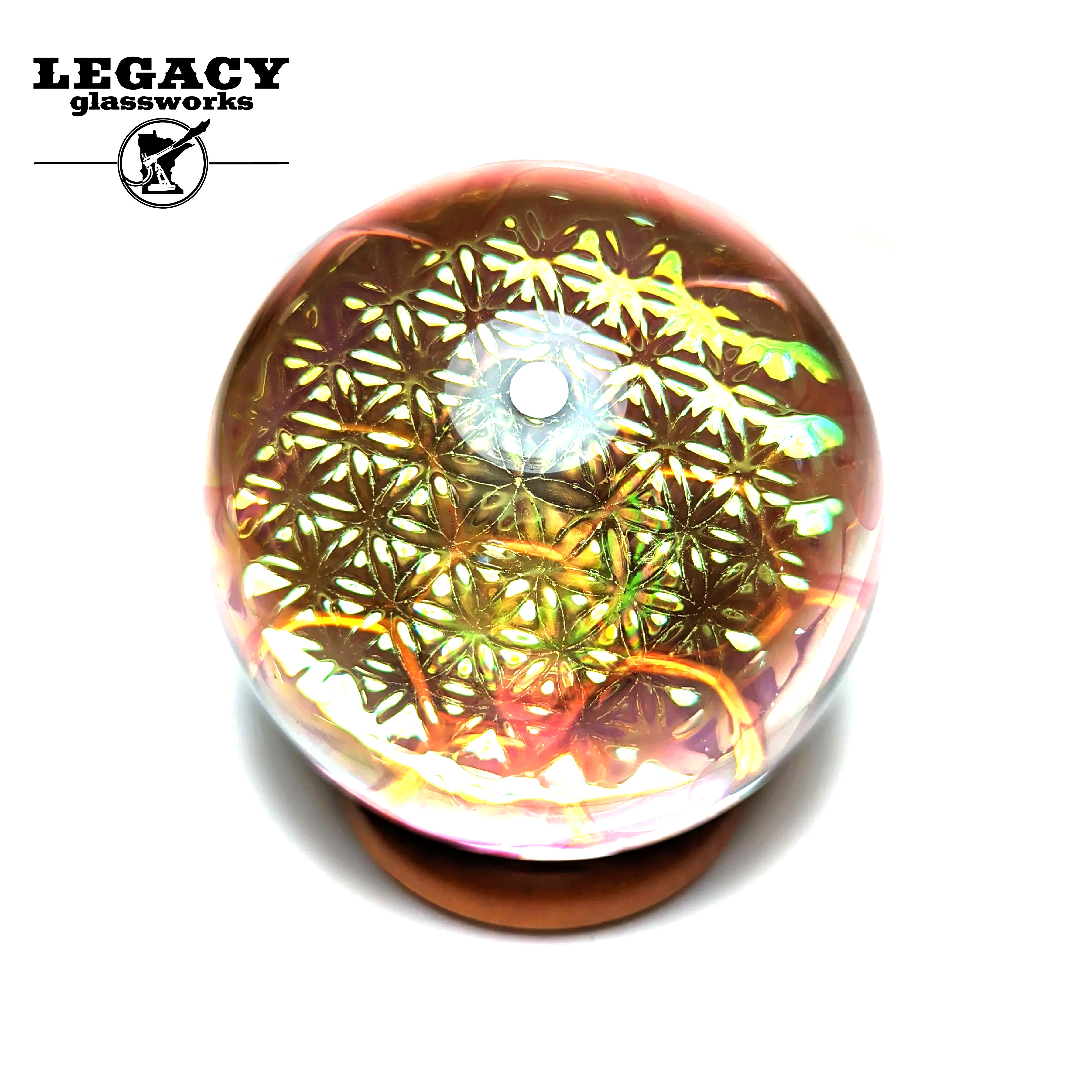 Jes Durfee Big Fumed Honeycomb/Flower of Life Marble