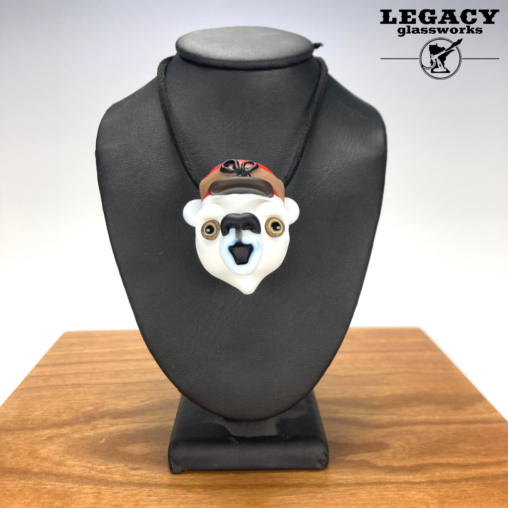 Obe Glass Lumberjack Bear Pendy