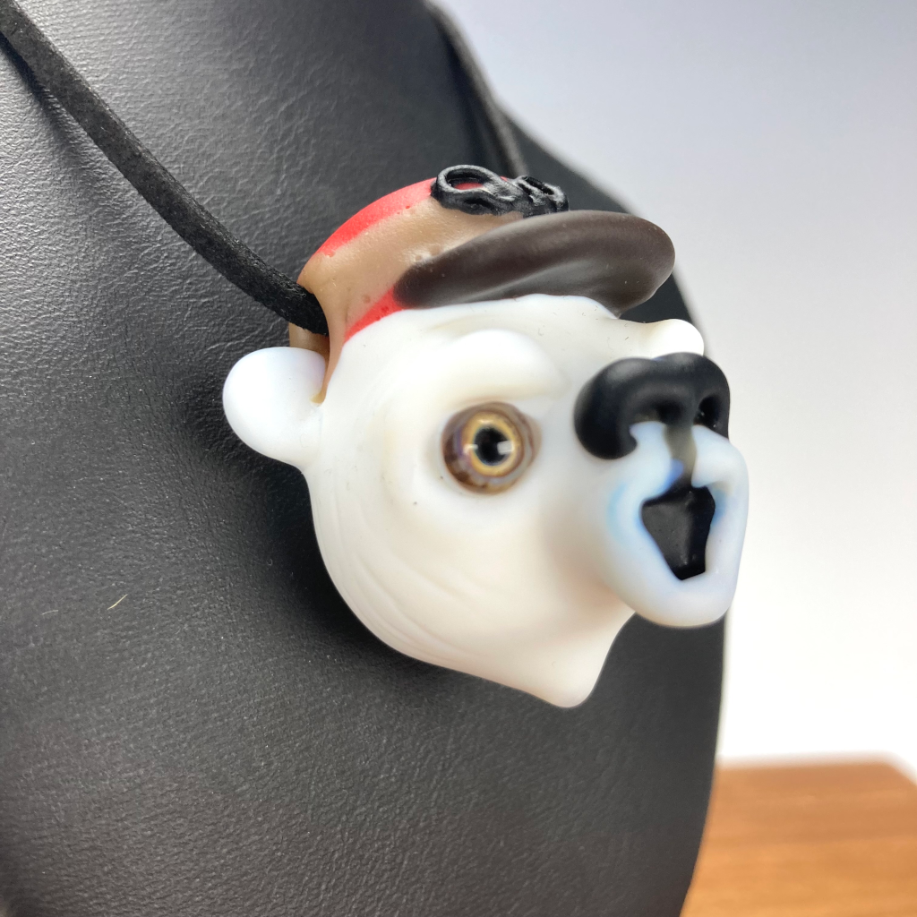 Obe Glass Lumberjack Bear Pendy