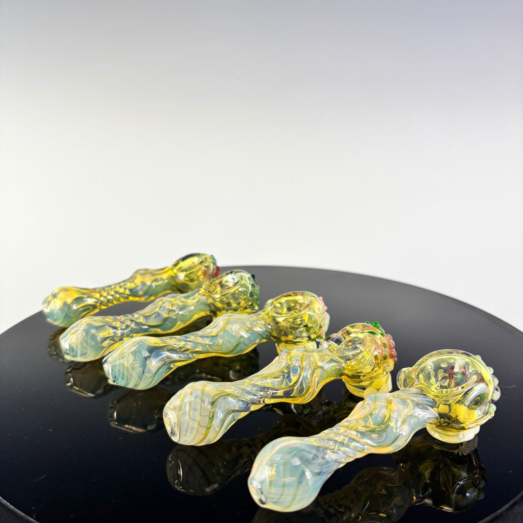 Homeblown Glass Sugar Skull Spoons