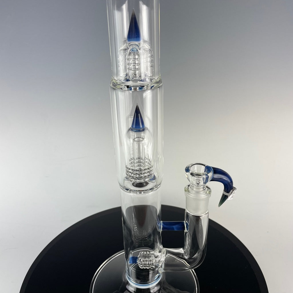 Sovereignty Glass 50mm Grid Dome-Mini 3 Straight Neck w/ Ghost & Galaxy Accents (#9)