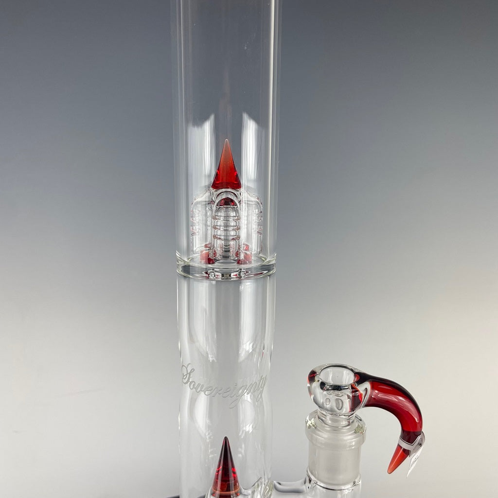 Sovereignty Glass 44x4 Fixed 180 w/ Pomegranate Accents (#11)