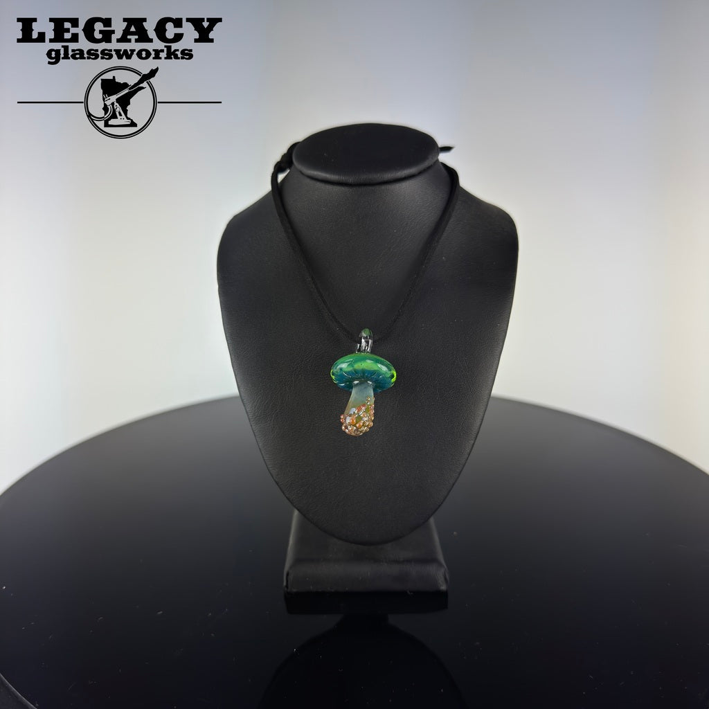 Renee Patula Small Blue Mushroom Pendant