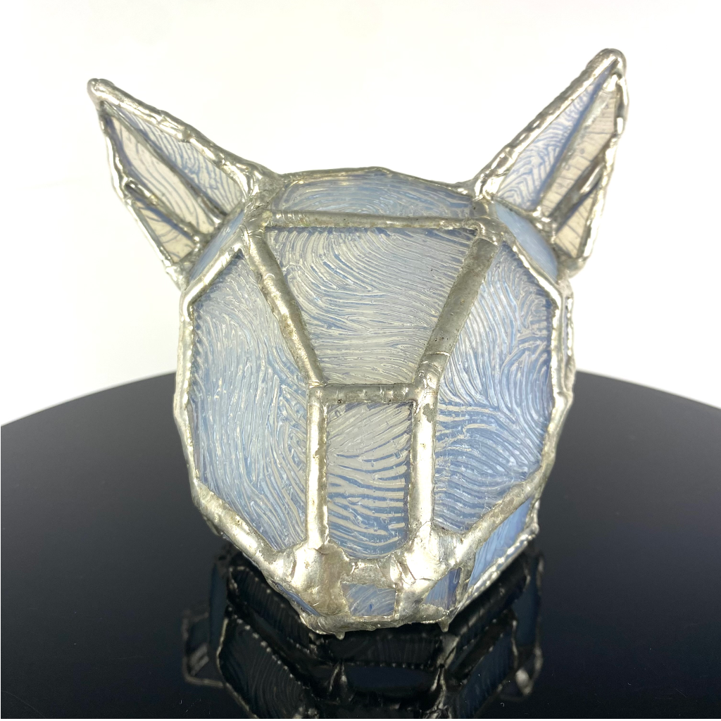 Sam L.S. Fused Soft Glass Cat Head Box