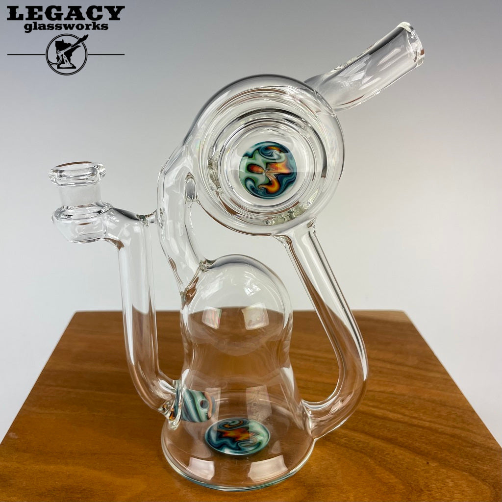 Hurricain Glass Wig-Wag Accented Whirlpool Recycler