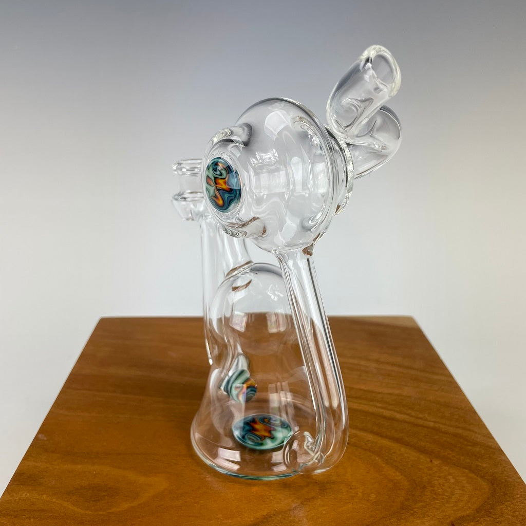 Hurricain Glass Wig-Wag Accented Whirlpool Recycler