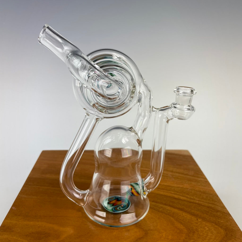 Hurricain Glass Wig-Wag Accented Whirlpool Recycler