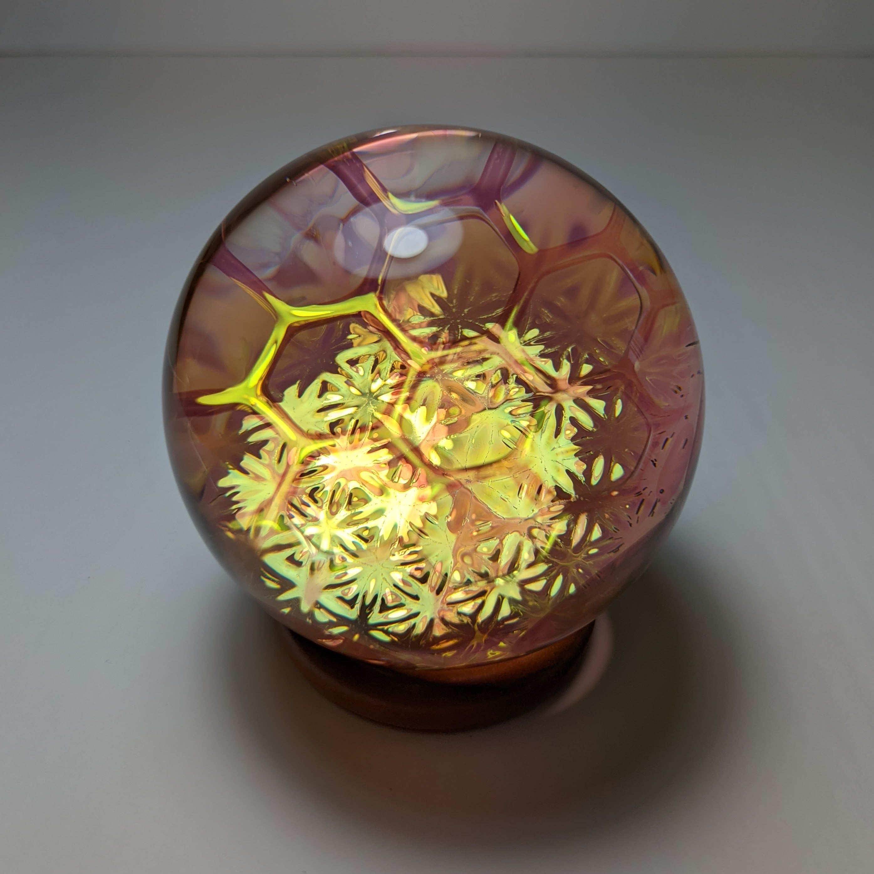 Jes Durfee Big Fumed Honeycomb/Flower of Life Marble