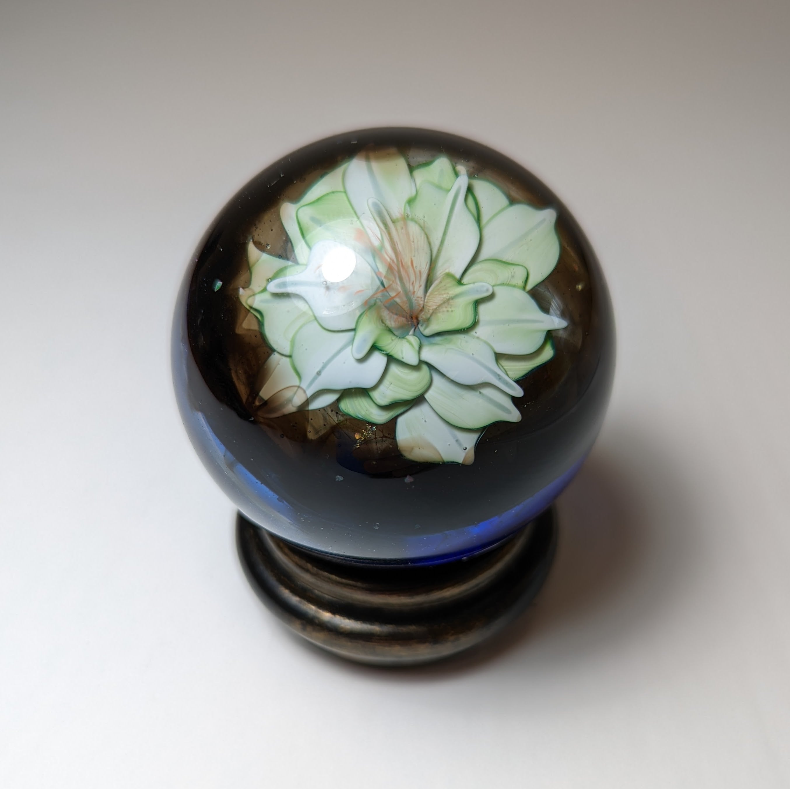 Jes Durfee Double Geometry Marble w/Green Flower