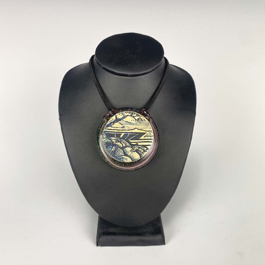 T. Larson Engraved Disc Pendant