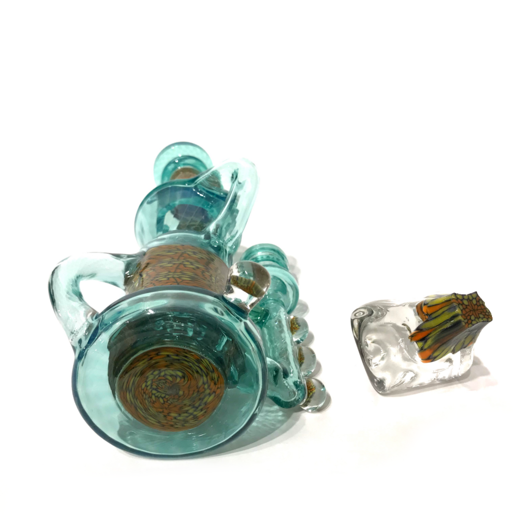 Dynamic Millefiori Teal Show Piece