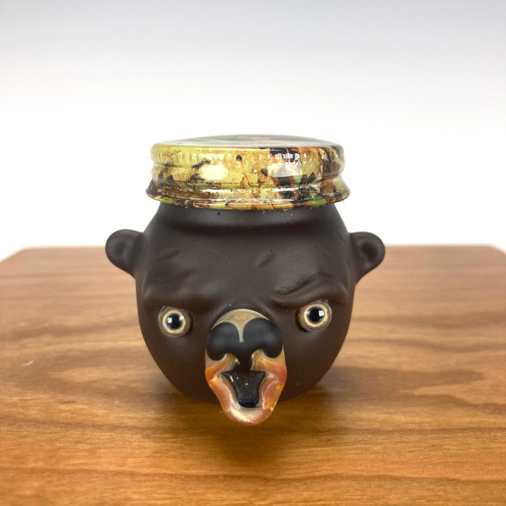 Obe Glass Bear Jar